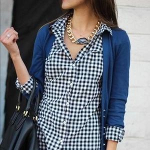 J Crew Gingham classic button-down shirt boy fit